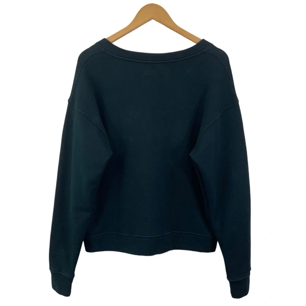 MOTHER The Tie Up Easy Sweatshirt Shoe Lace Top Black Size Large B24 - Picture 5 of 12